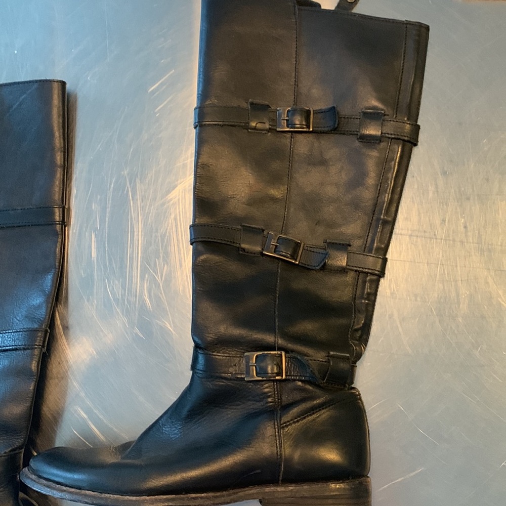 BedStu Black Leather Boots Size 8.5